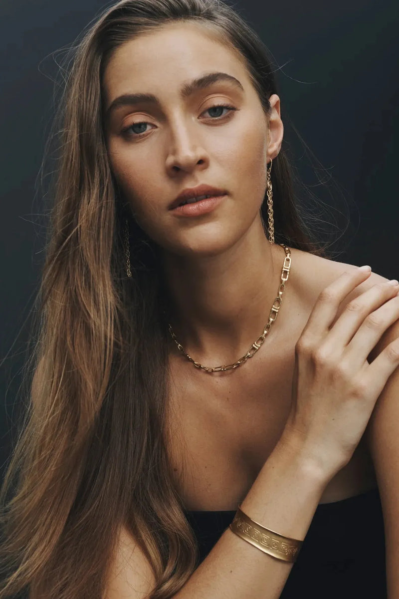 Caius Cuff Meander Gold Vermeil