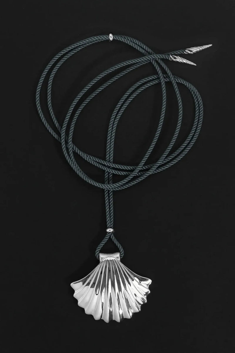 Eleni Cord Necklace Silver