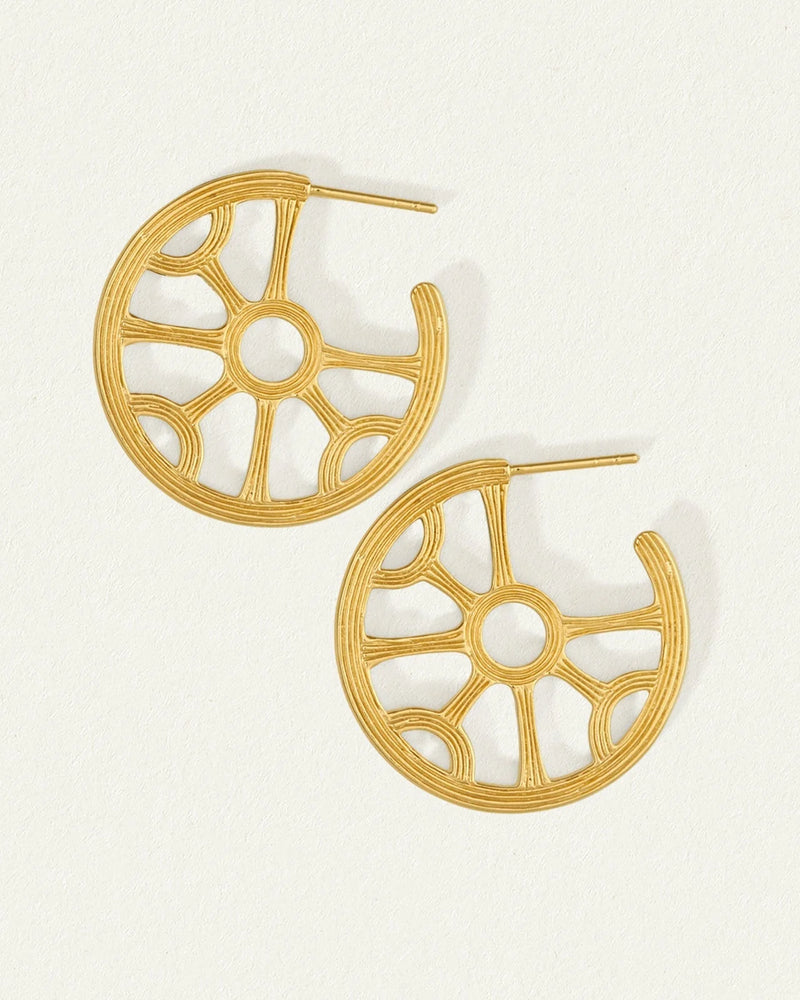 Kalinda Hoops Gold