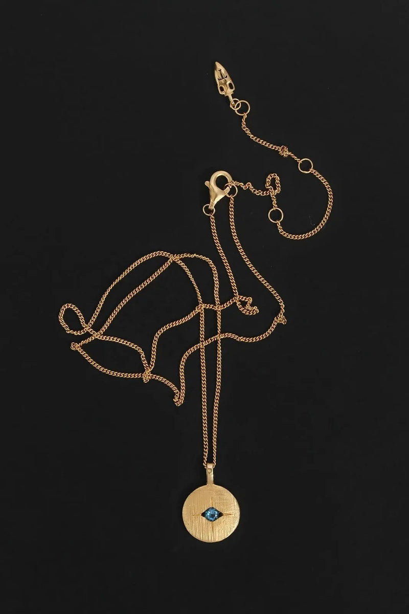Mavi Eye Necklace Gold Vermeil