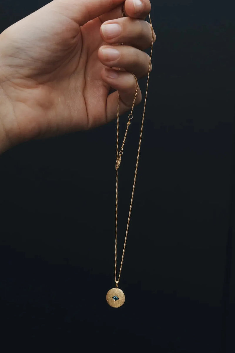 Mavi Eye Necklace Gold Vermeil