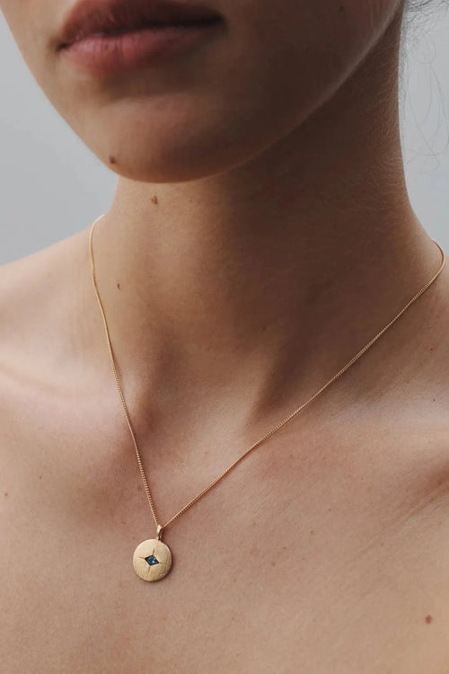 Mavi Eye Necklace Gold Vermeil