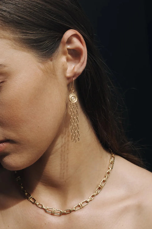 Reign Chandelier Earrings Gold Vermeil