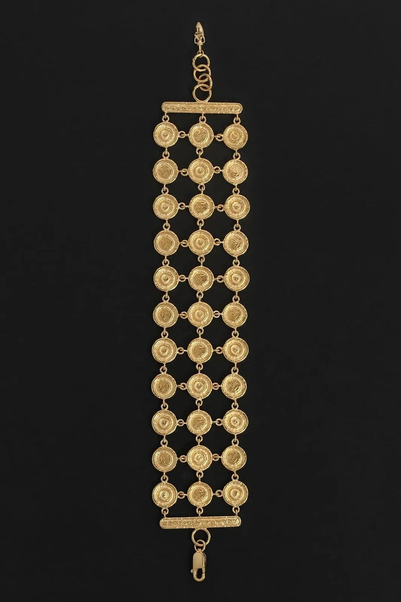 Reign Coin Bracelet Gold Vermeil