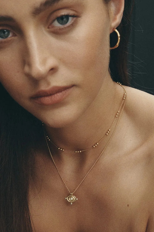 Reign Oval Necklace Gold Vermeil