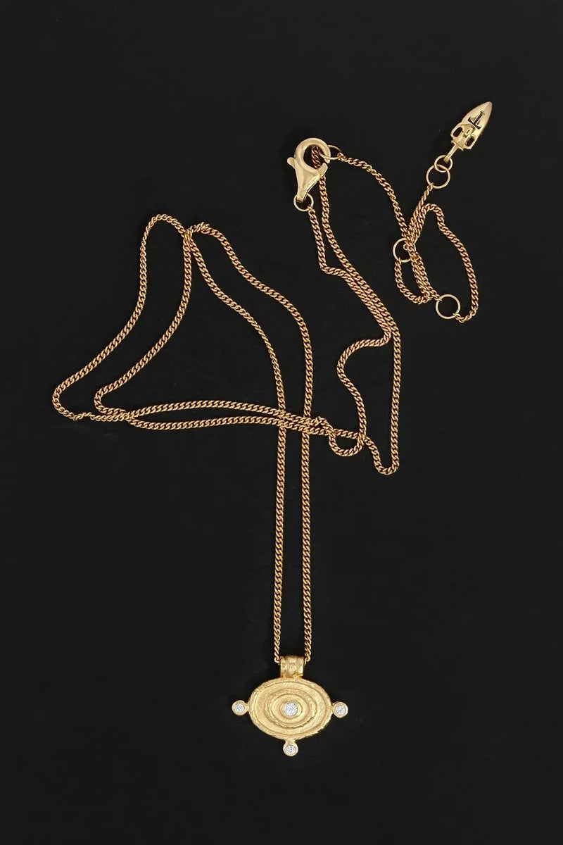 Reign Oval Necklace Gold Vermeil