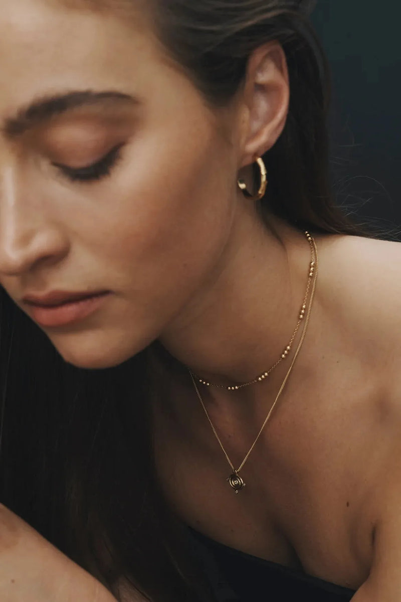 Reign Oval Necklace Gold Vermeil