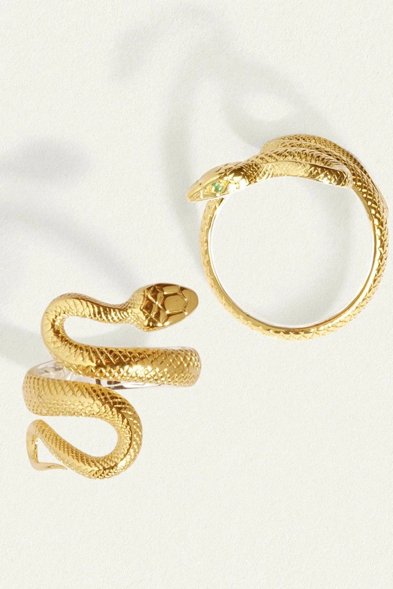 Serpent Ring Gold Vermeil