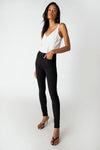 Maria High-Rise Skinny In Eco Seriously Black