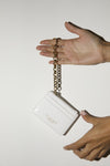 The Palvin Card Holder White Light Gold