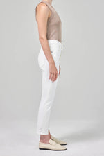 Jolene High Rise Vintage Slim in White Out