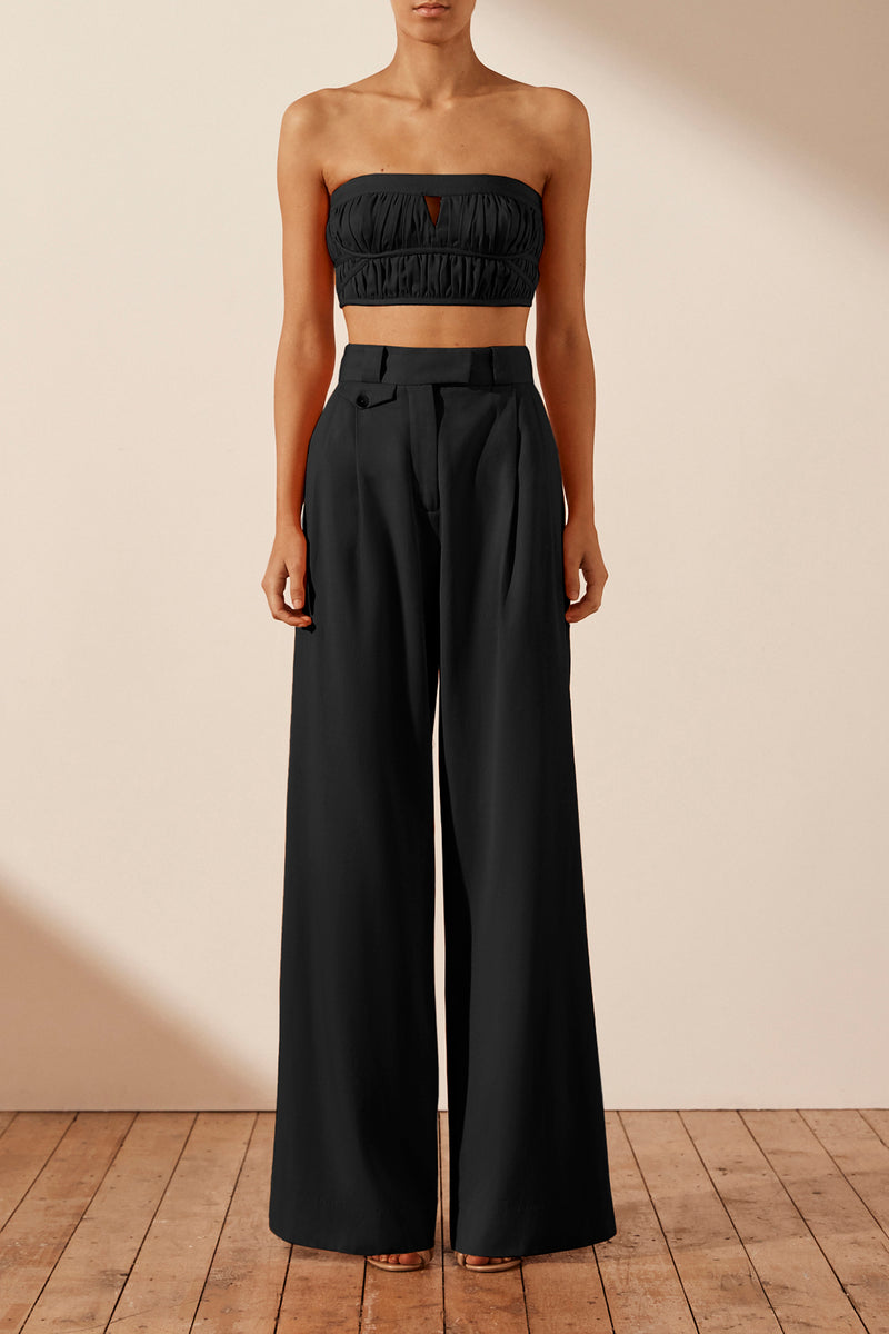 Sara Tailored Wide Leg Pant Black