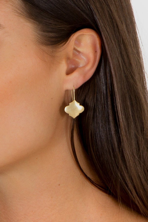 Moroccan Hook Earrings Gold