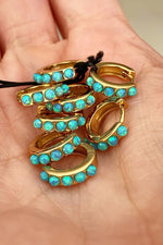 Blue Opal Crystal Huggies