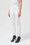 Riley High Rise Straight Crop Stretch in Whip