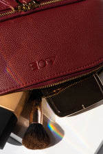 Monroe Jewellery and Cosmetic Travel Bag Burgundy