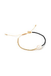 Matilda Pearl & Glass Beaded Bracelet Black