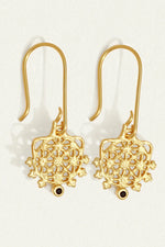 Arinna Earrings Sapphire Gold Vermeil