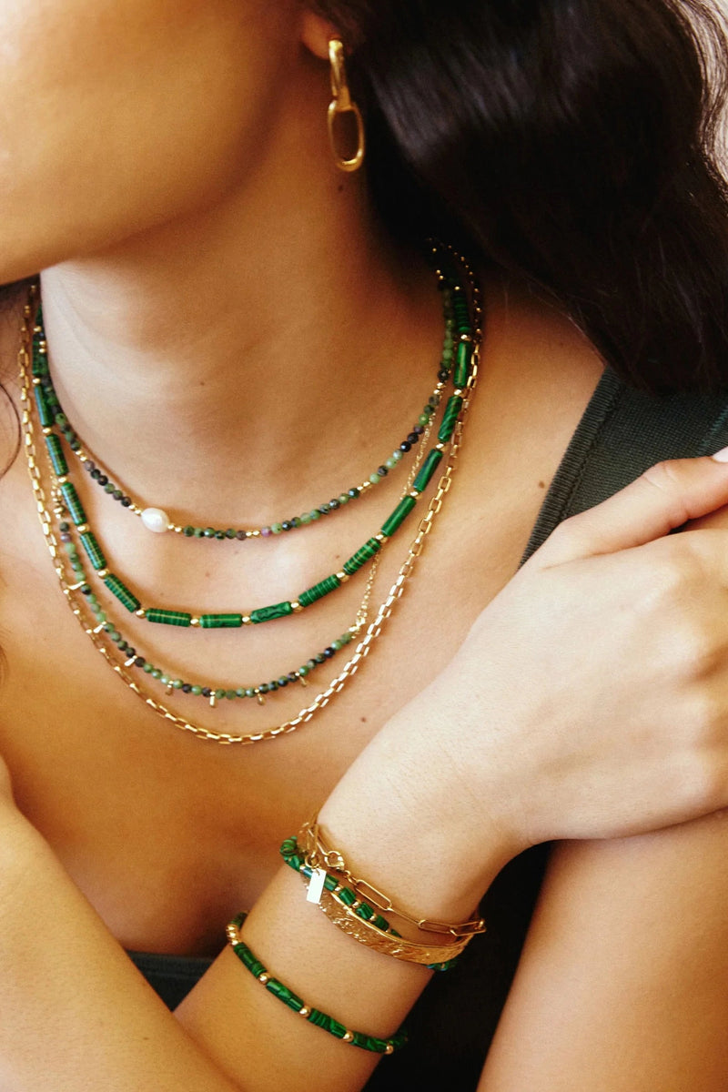 Mila Gemstone Necklace Clinozoisite