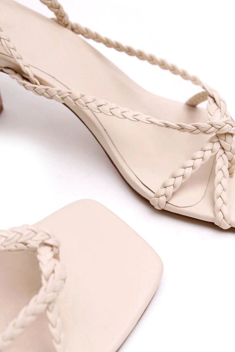 Braided 2025 strap heels