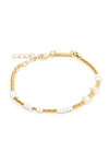 Cabana Bead and Pearl Bracelet Coconut
