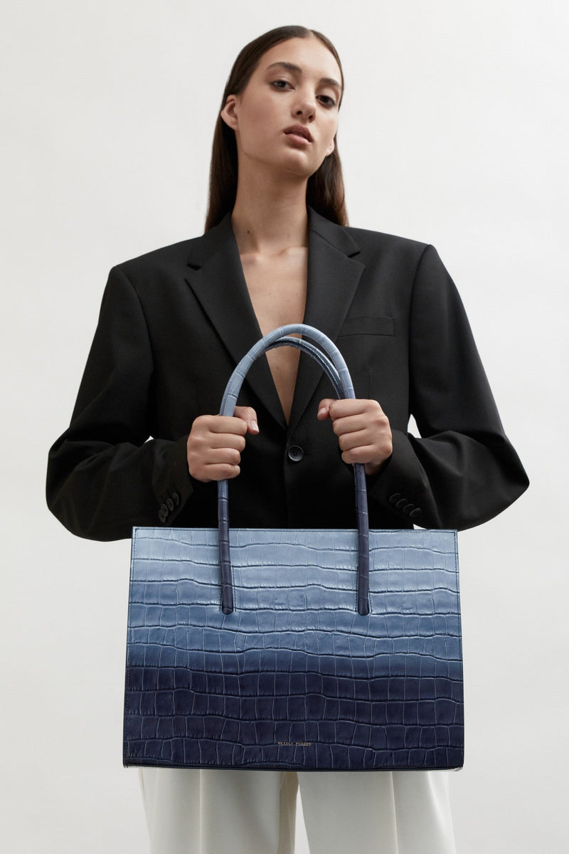 Crush Tote Maxi Croc Dusk