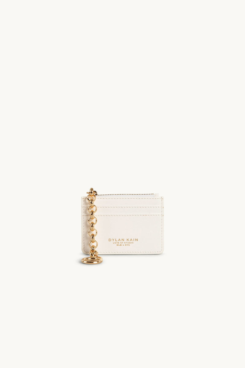 The Palvin Card Holder White Light Gold