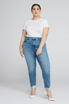 Alana High Rise Cropped Skinny in Project Destruct