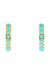 Blue Opal Crystal Midi Hoops