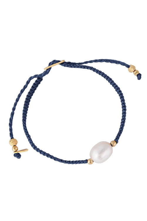 Pearl Rope Bracelet Navy