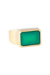 Green Agate Cocktail Ring
