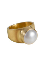 Pearl Dome Ring Gold