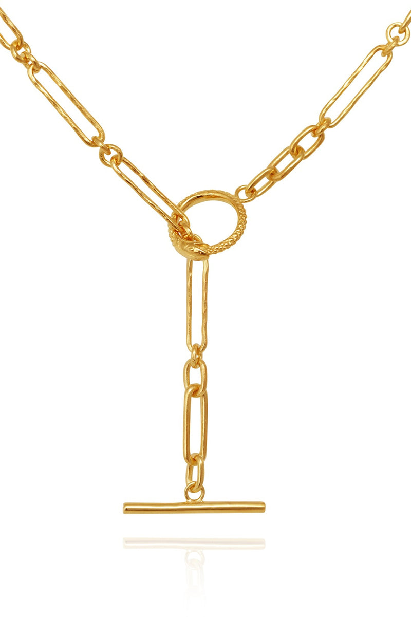 Serpent Fob Chain Gold