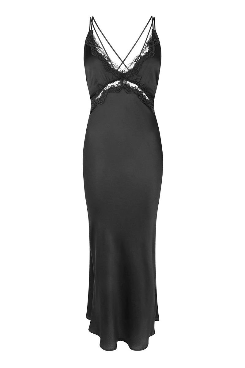 Boudoir Slip Dress Noir