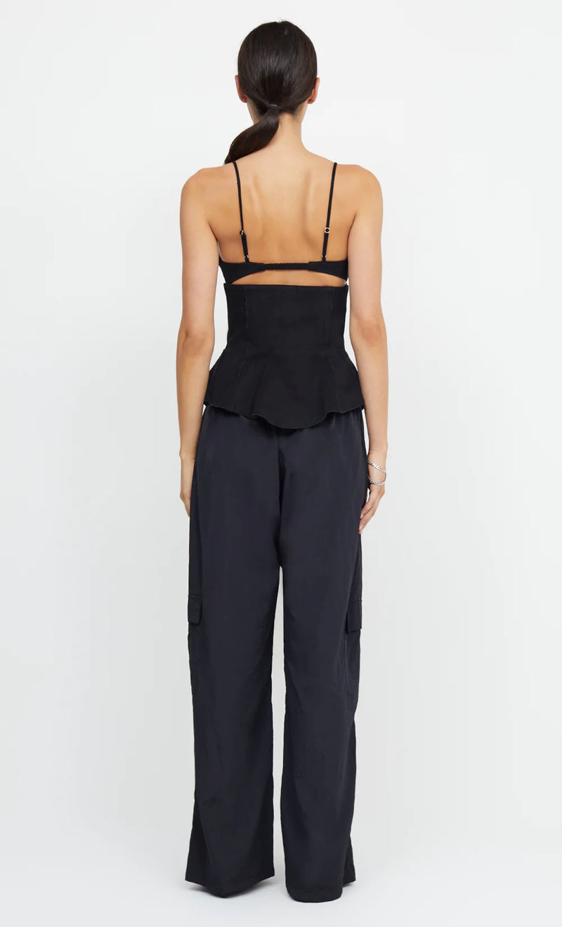 Black peplum top top australia