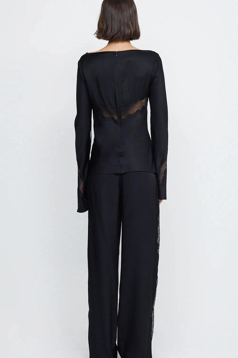 Spencer Long Sleeve Top Black/Black