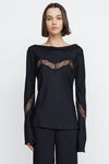 Spencer Long Sleeve Top Black/Black