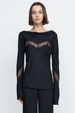 Spencer Long Sleeve Top Black/Black