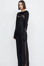 Spencer Long Sleeve Top Black/Black