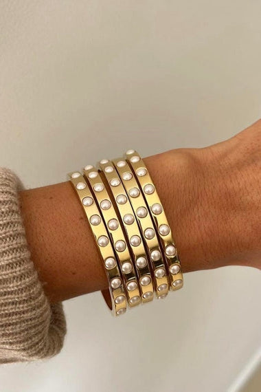 Crystal Pearl Bangle