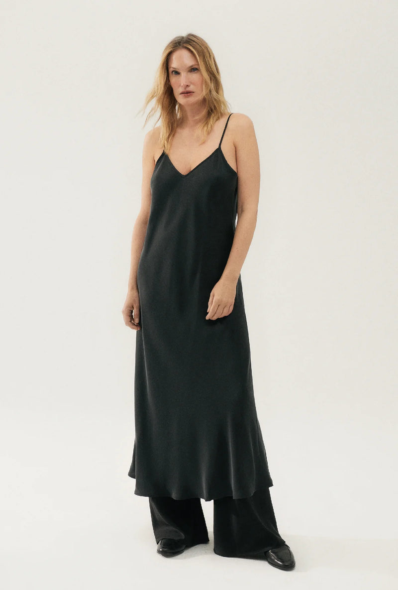 90s Slip Dress Black